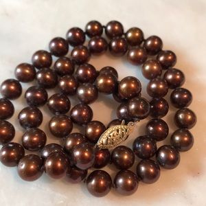 18” Cranberry Water Peal Strand of Pearls